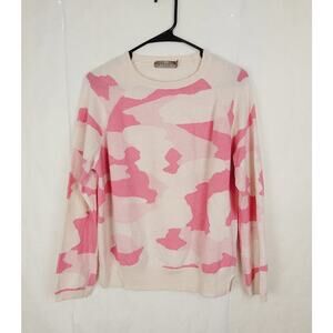 Brodie pink camo cashmere long sleeved light sweater Size medium lux